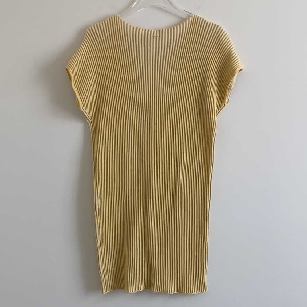 *NWOT* Uniqlo 3D Cotton Ribbed Crew Neck Dress - Picture 3 of 14